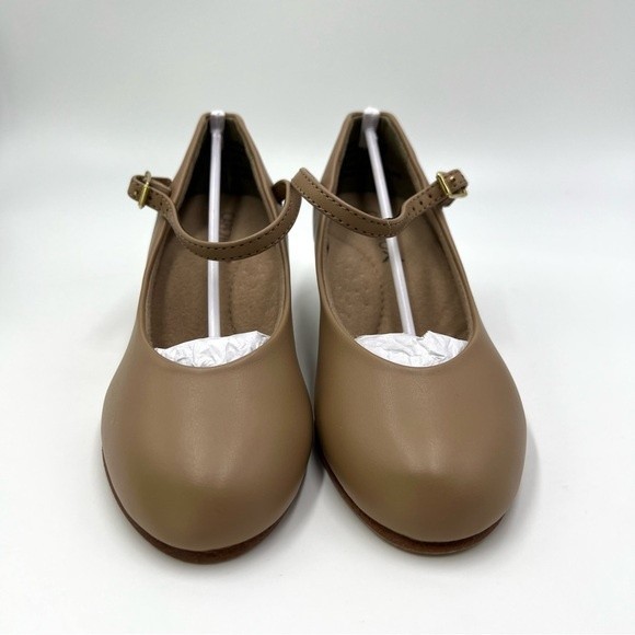 Capezio Jr. Footlight 550 550X Caramel‎ Character Dance Shoes Big Girls Kids 3 - Picture 3 of 15